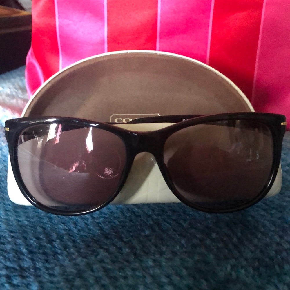 Coach Blakey black and gold sunglasses